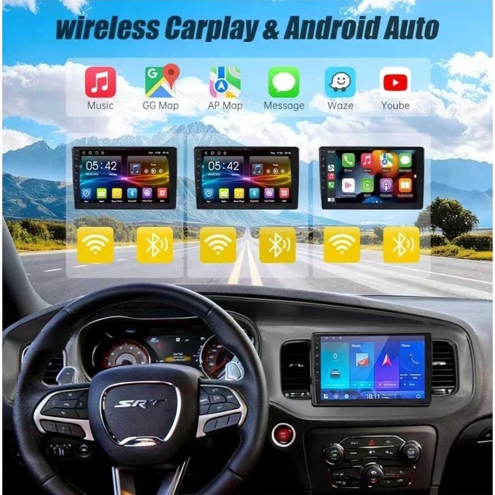 9" Android Auto Carplay Stereo 2015-2023 Dodge Charger 2+64GB Car‎ Radio GPS Cam - Picture 4 of 8
